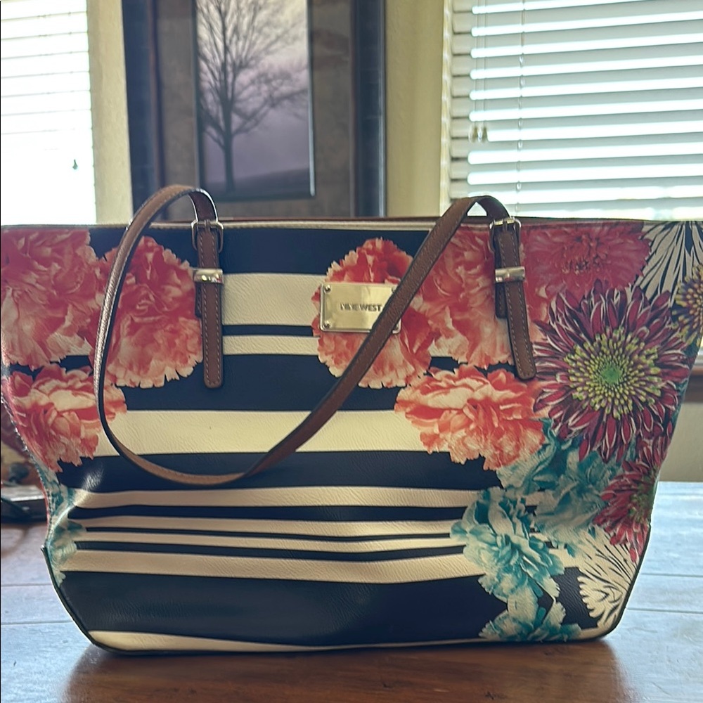 Nine West Floral Striped Purse